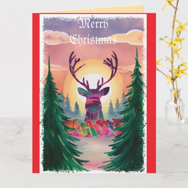 Joyeux Noël Joyeux Nouvel An Floral Carte de vacan (Fleur jaune)