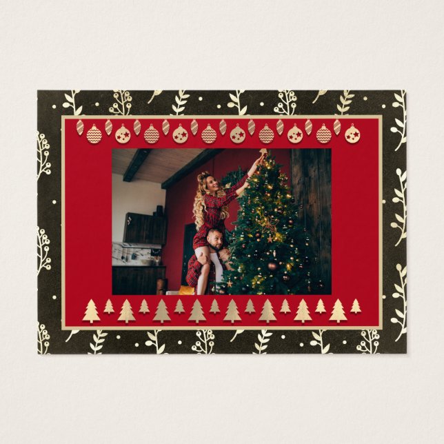 Joyeux Noël Joyeux Nouvel An Nom Noir Rouge (Dos)