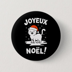 Joyeux Noël Khao Manee White Cat Weihnachtsweihe W Button