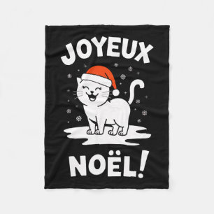 Joyeux Noël Khao Manee White Cat Weihnachtsweihe W Fleecedecke