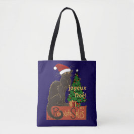 Joyeux Noel Le Chat Noir Spoof With Yule Tree Tasche