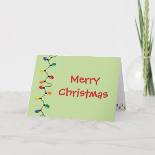 Joyeux Noël Lumières personnalisable Carte