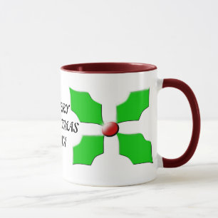 Joyeux Noël Maman Custom Holly Mug