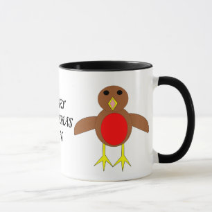 Joyeux Noël Maman Custom Robin Mug