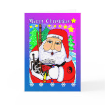 Joyeux Noël Martial Arts Père Noël Carte de voeux