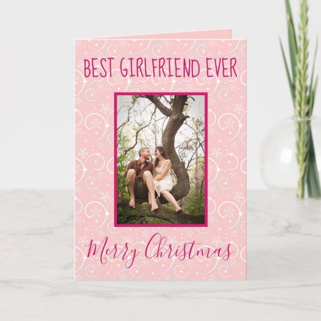 Joyeux Noël Meilleure petite amie Jamais Carte de  (Devant)