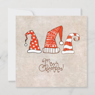 Joyeux Noël Miters Salutation Carte d'invitation
