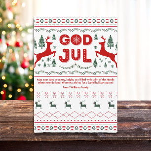 Joyeux Noël Modèle scandinave de voeux de Noël