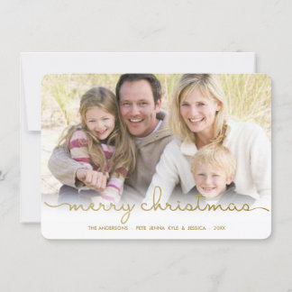 Joyeux Noël moderne Carte photo plat