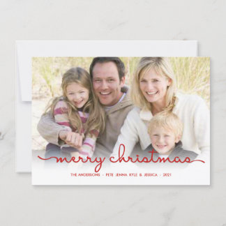 Joyeux Noël moderne Carte photo plat