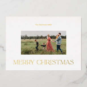 Joyeux Noël moderne Foil Carte de vacances