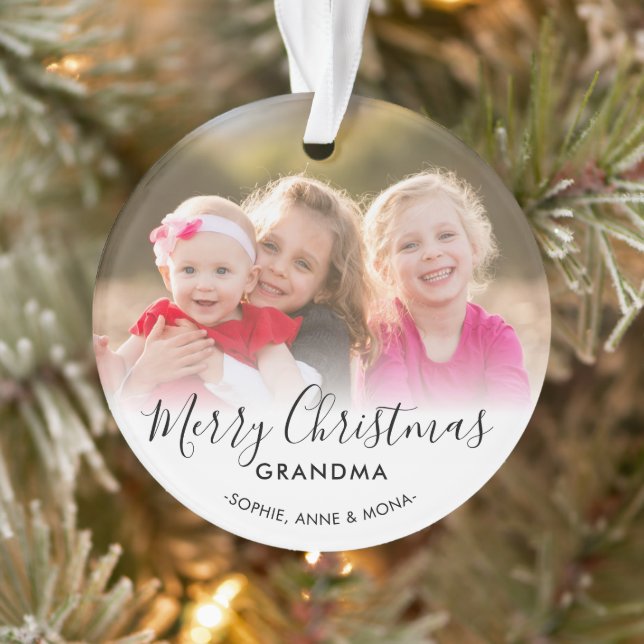 Joyeux Noël moderne Grand-mère Photo (Arbre)