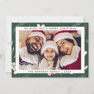 Joyeux Noël moderne minime photo carte de vacances