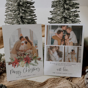 Joyeux Noël moderne photo carte de vacances minima