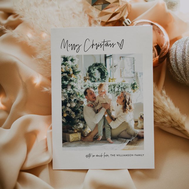 Joyeux Noël moderne photo carte de vacances minima (Créateur téléchargé)