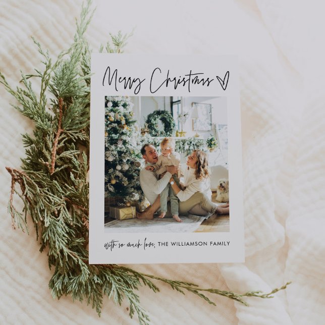 Joyeux Noël moderne photo carte de vacances minima (Créateur téléchargé)