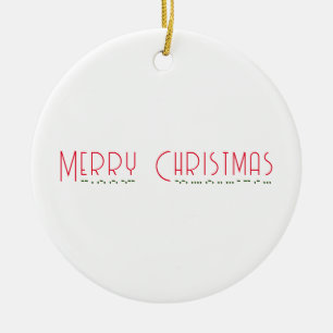 Joyeux Noël & Morse Code Ornement en métal