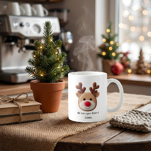Joyeux Noël mugs à café avec rennes de dessin anim