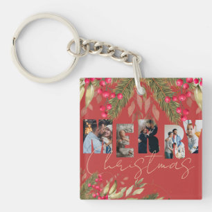 Joyeux Noël Multi Photo Red Gold Cadeaux de vacanc