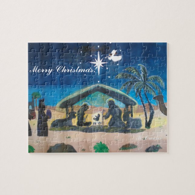 Joyeux Noël Nativité Scene Puzzle (Horizontal)