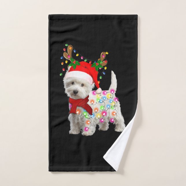 Joyeux Noël Noël Westin Dog Reindeer Cosplay (Serviette à main)