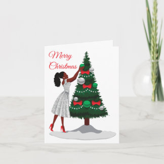 Joyeux Noël Noir Africaine Américaine Femme