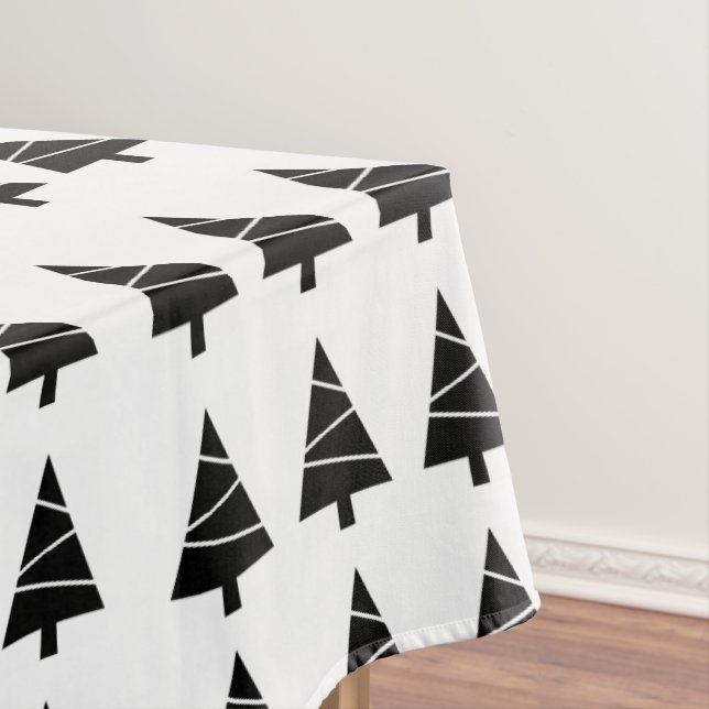 Joyeux Noël Noir Arbres Nappe (In Situ)