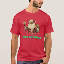 Joyeux Noël Noir Père Noël T-shirt