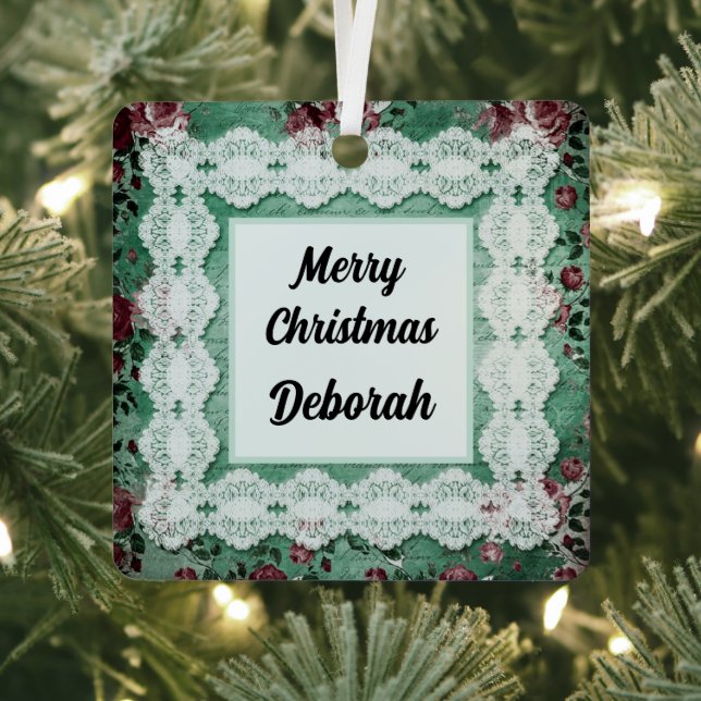 Joyeux Noël Nom réversible Ornement (Insitu)