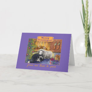 Joyeux Noël notre maison à la vôtre, carte de chie