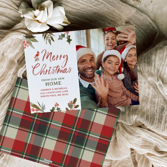 Joyeux Noël Nouveau Carte photo d'adresse (Créateur téléchargé)