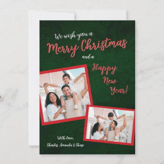 Joyeux Noël & Nouvel An Photo Carte Fête