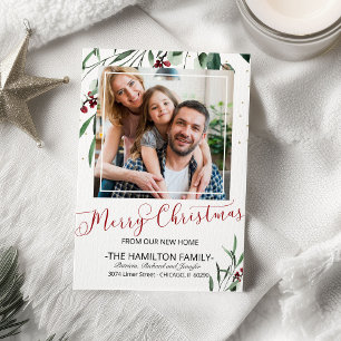 Joyeux Noël Nouvelle maison Faire-part mobile Phot