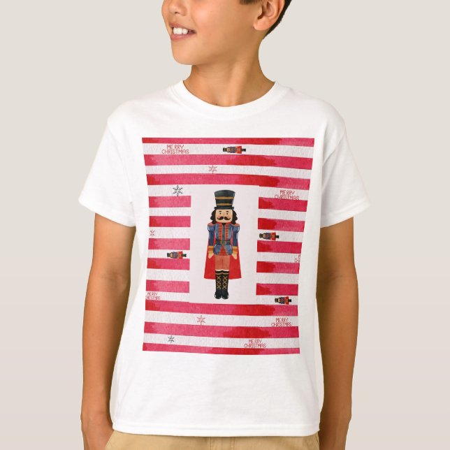 Joyeux Noël Nutcracker Nom Enfants T-shirt (Devant)