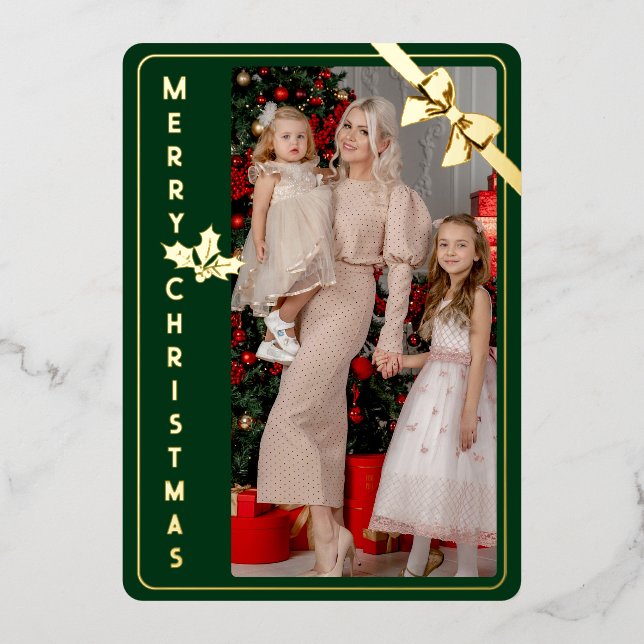 Joyeux Noël or et carte verte (Recto)