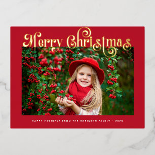 joyeux Noël or lettrage carte de voeux