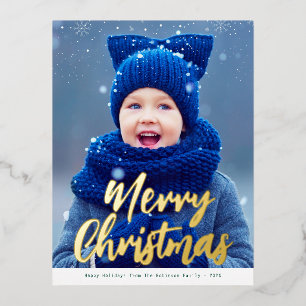 joyeux Noël or script moderne carte de noël