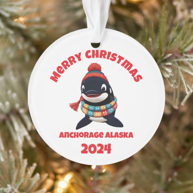Joyeux Noël Orca Anchorage Alaska (Arbre)