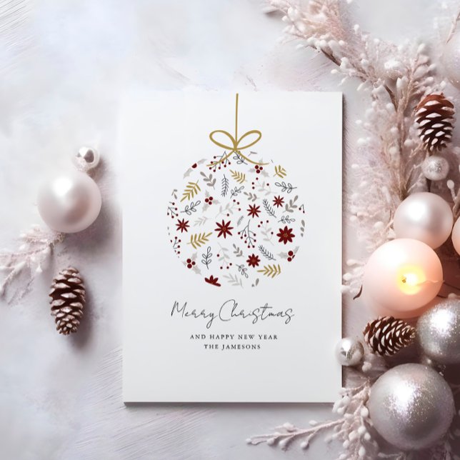 Joyeux Noël Ornement Carte de vacances (Créateur téléchargé)