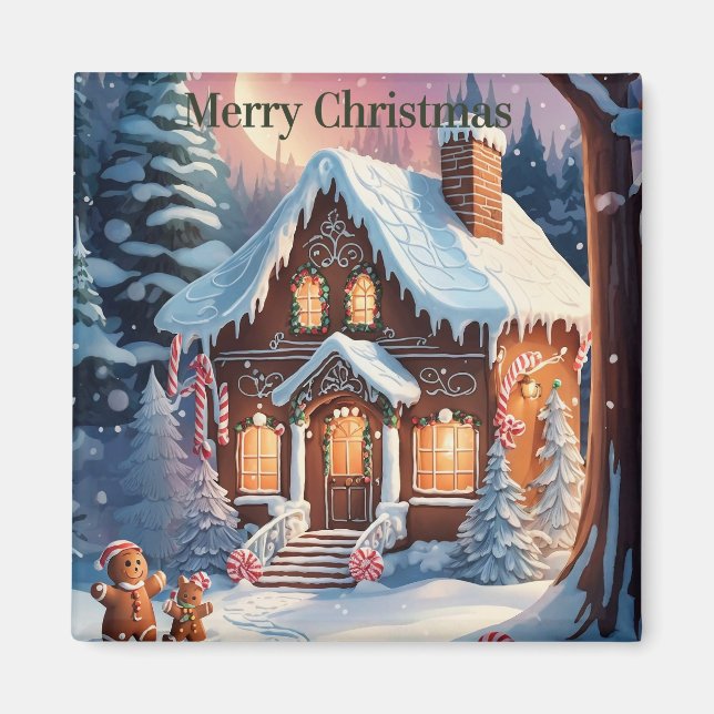 Joyeux Noël pain d'épices Magnet (Devant)