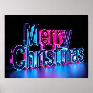 Joyeux Noël Papier Affiche de Typographie Luxueuse