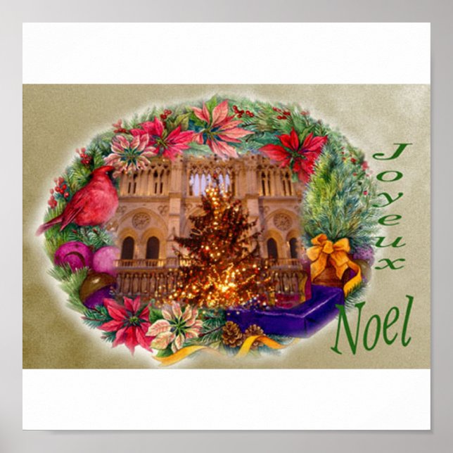JOYEUX NOEL PARIS XMAS POSTER (Devant)
