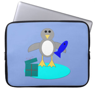 Joyeux Noël Pêche pingouin sac ordinateur portable