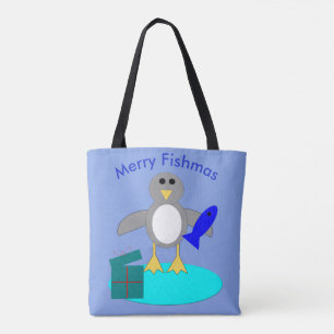 Joyeux Noël Pêche Sac fourre-tout de pingouin