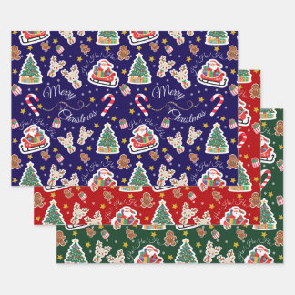 Joyeux Noël Père Noël Papier à enveloppement