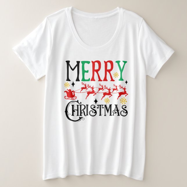 Joyeux Noël Père Noël Sleigh-61049 T-Shirt (Design devant)