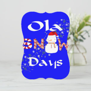 Joyeux Noël Père Noël Snowman Appartement Carte de