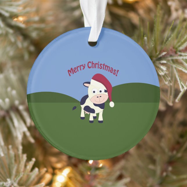 Joyeux Noël Père Noël Vache (Arbre)