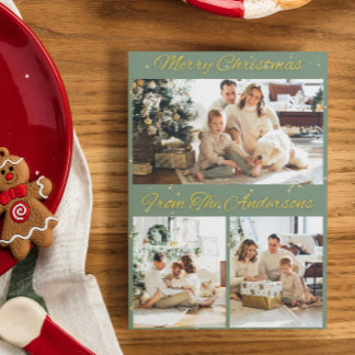 Joyeux Noël Personnalisé Carte photo de famille