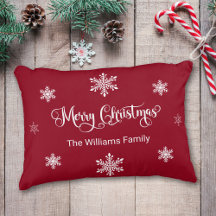 Joyeux Noël Personnalisé Coussin de l'accent rouge